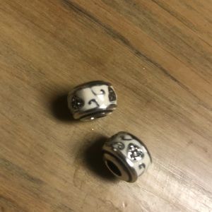 Brighton white and diamond charm end holders